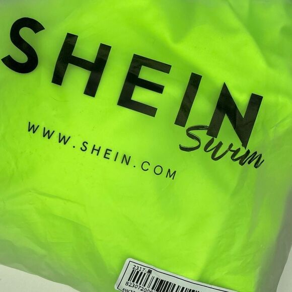 SHEIN Solid Lime Green Adjustable Strap Tankini Top - Picture 7 of 9
